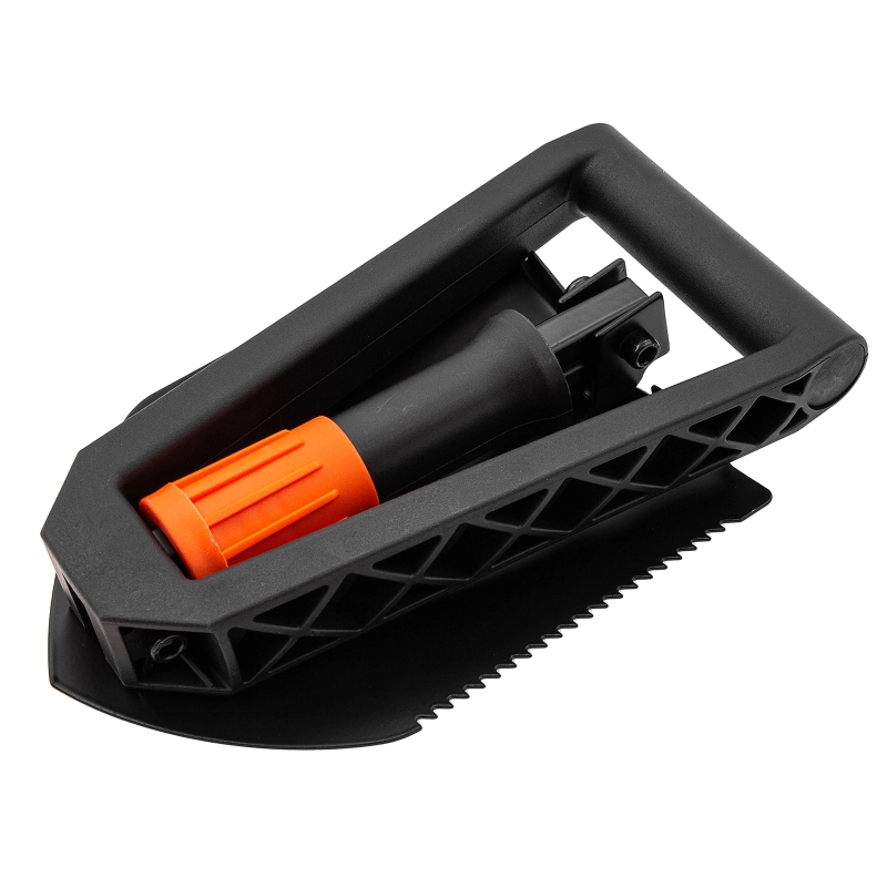 Лопата походная, 150х205х253 - 590 мм, пластик. рукоятка, складная в чехле, Stels (61462)