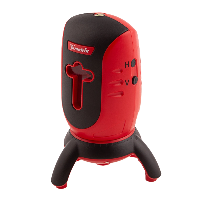 Лазерный уровень ML01T, дальность 10 м, точность ± 0,5 мм, / 1 м, длина волны 650 нм, проекция 1 вертикальная 1 горизонтальная плоскость, резьба под штатив 5/8", штатив в комплекте Matrix (35063)