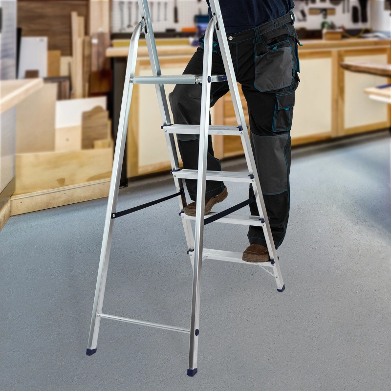 Стремянка усиленная, 5 ступеней, алюминиевая, MTX (9771477)