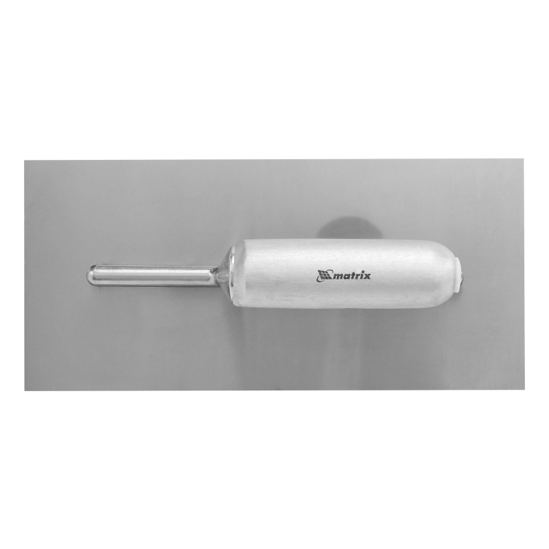 Гладилка стальная, 280 х 130 мм, зеркальная полировка, деревянная ручка Matrix (86732)