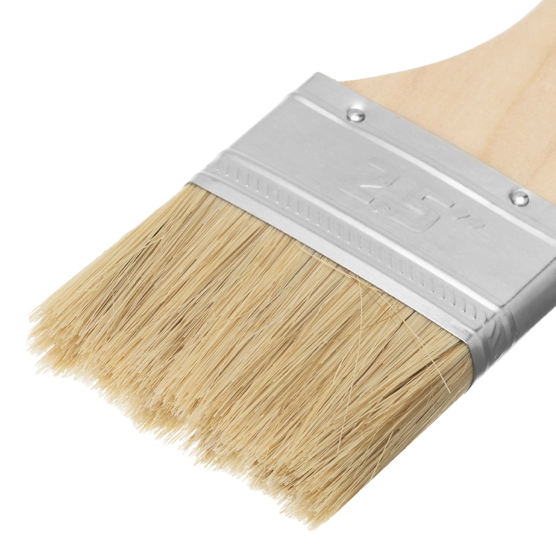 Кисть плоская "Стандарт" 2.5" (63 мм) натуральная щетина, деревянная ручка MTX (82535)