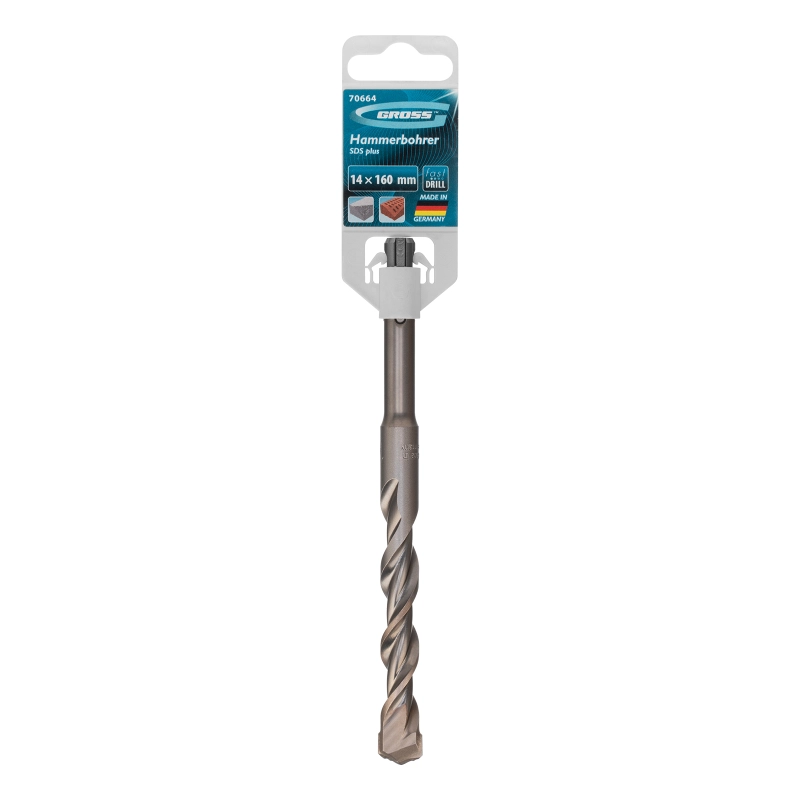 Бур по бетону Pro, 14 х 160 мм, SDS Plus Gross (70664)