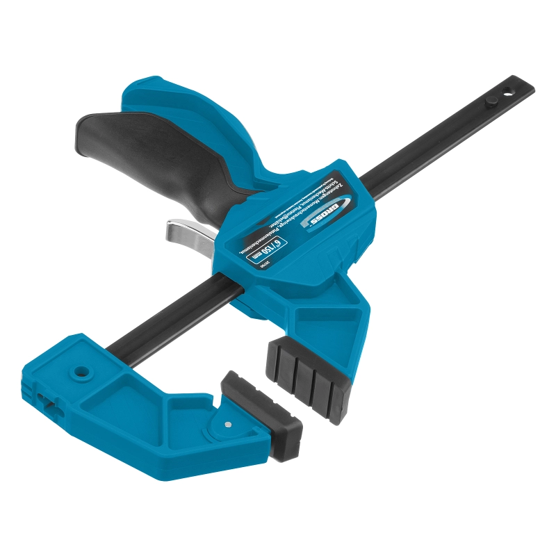 Струбцина реечная, быстрозажимная, пистолетного типа, пошаговый механизм, пластиковый корпус, 150 мм Gross (20700)