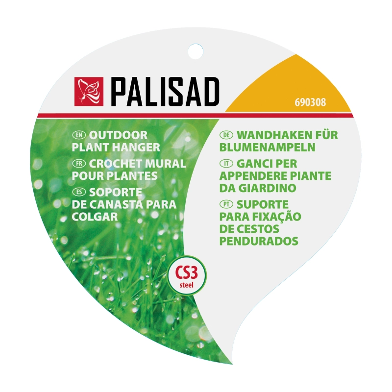 Кронштейн для крепления подвесных корзин, настенный Palisad (690308)