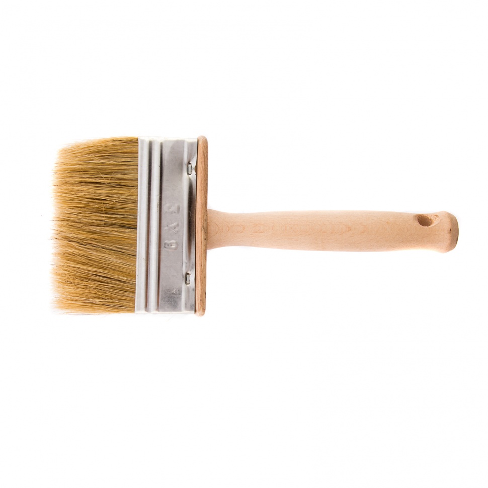 Кисть-ракля, 30 х 90 мм, натуральная щетина, деревянный корпус, деревянная ручка (84072)