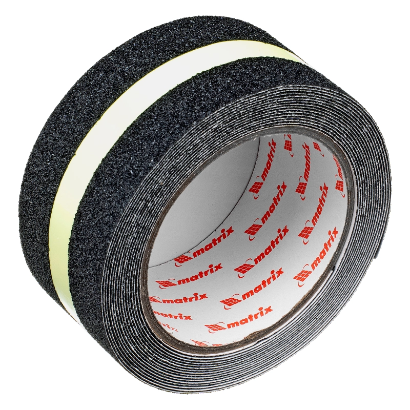 Лента клейкая противоскользящая, c фотолюминисцентной полосой 50 мм x 5 м Matrix (88719)