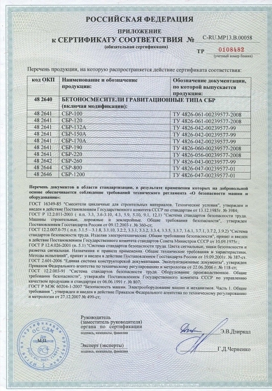 Бетоносмеситель СБР-120, 120 л, 0.7 кВт, 220 В (95441)