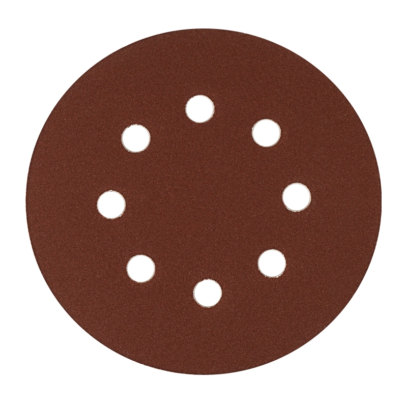 Круг абразивный на ворсовой подложке под "липучку", перфорированный, P 150, 125 мм, 5 шт Сибртех (738077)