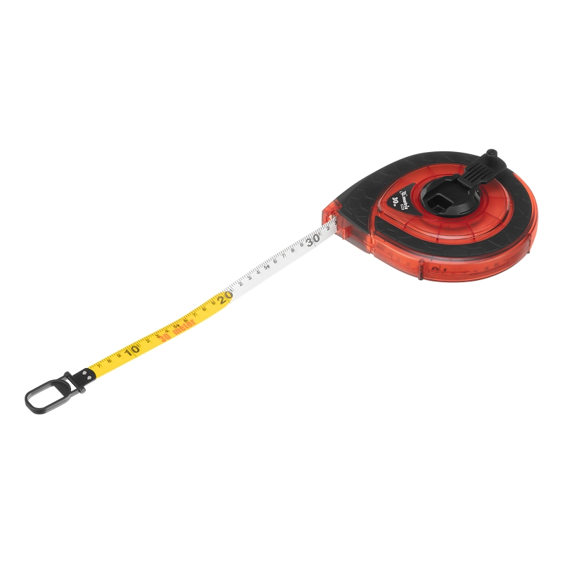 Рулетка геодезическая 30 м х 15 мм, закрытый корпус, фибергласовая лента, двусторонняя шкала, Pro Matrix (31271)