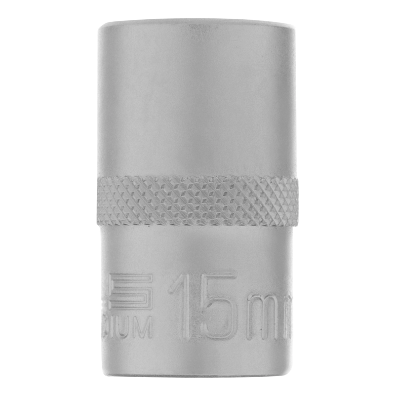 Головка торцевая, 15 мм, шестигранная, CrV, под квадрат 1/2 Stels (13826)