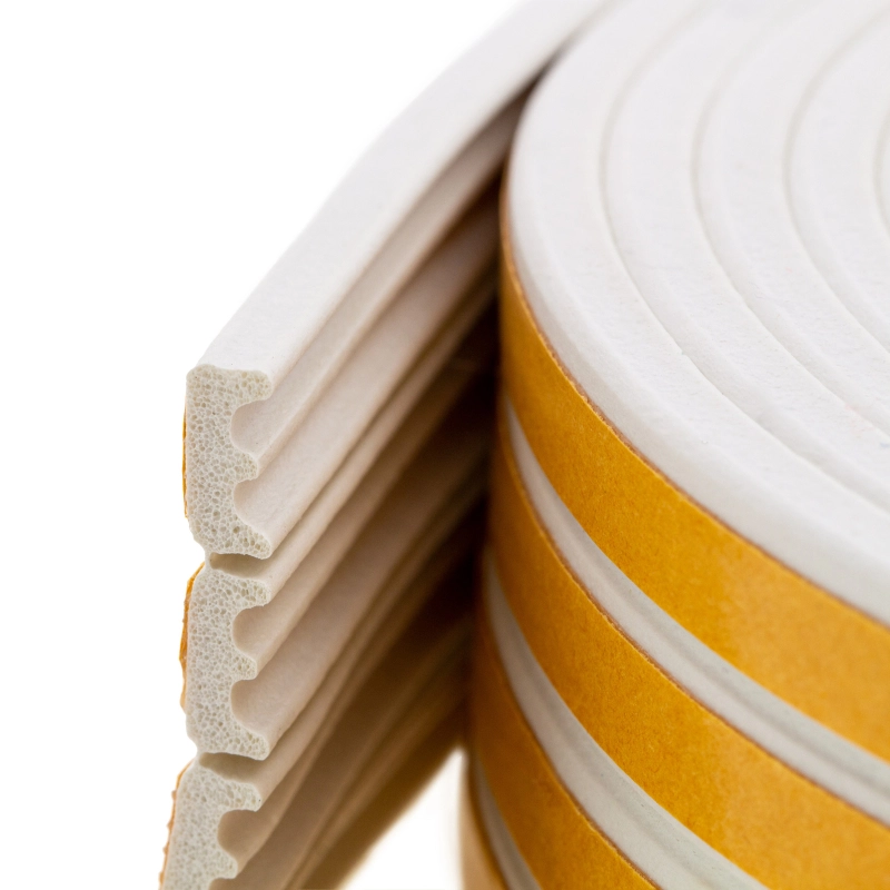 Уплотнитель резиновый, 12 м, профиль "E", белый Сибртех (88911)