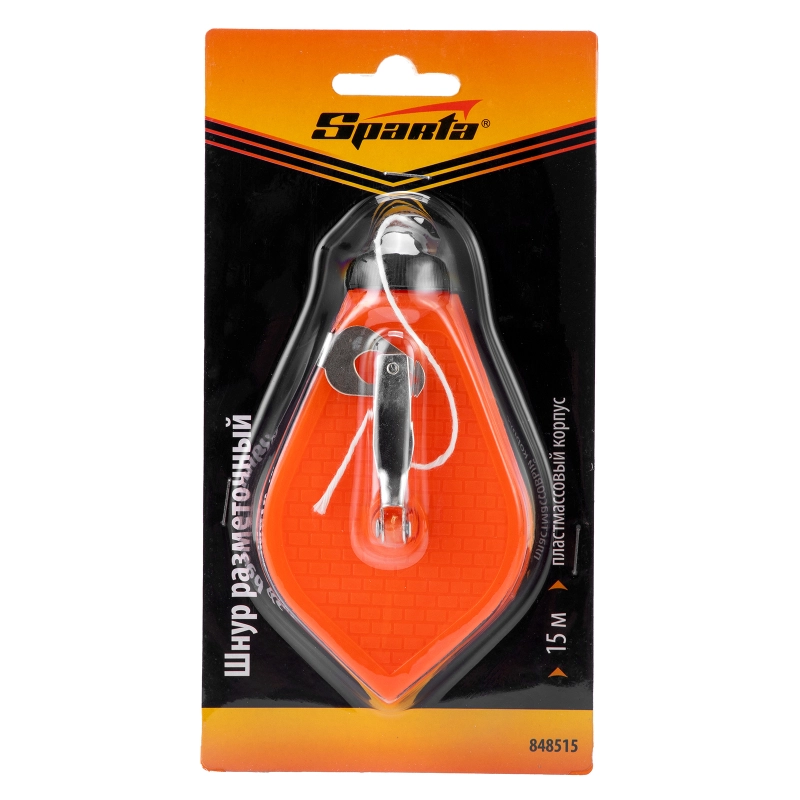 Шнур разметочный, 15 м, пластмассовый корпус Sparta (848515)