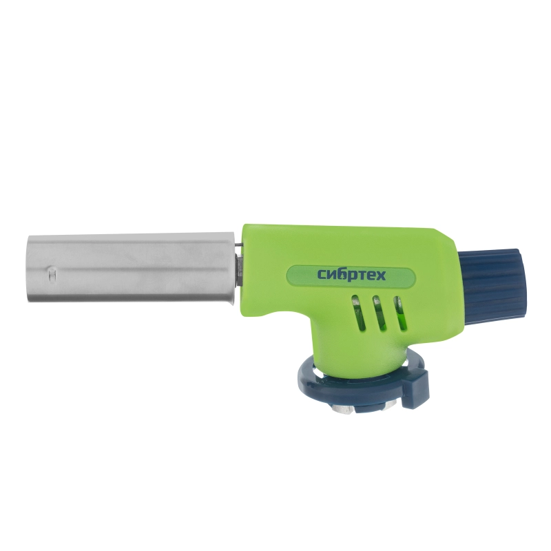 Горелка газовая на бутановый баллон, регулятор уровня пламени, пьезоподжиг Сибртех (91420)