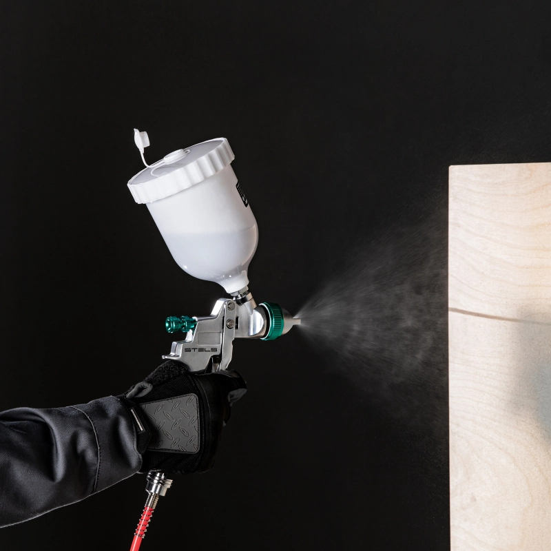Краскораспылитель AG 801 HVLP, гравитационный, сопло 1.5 мм и 1.8 мм Stels (57360)
