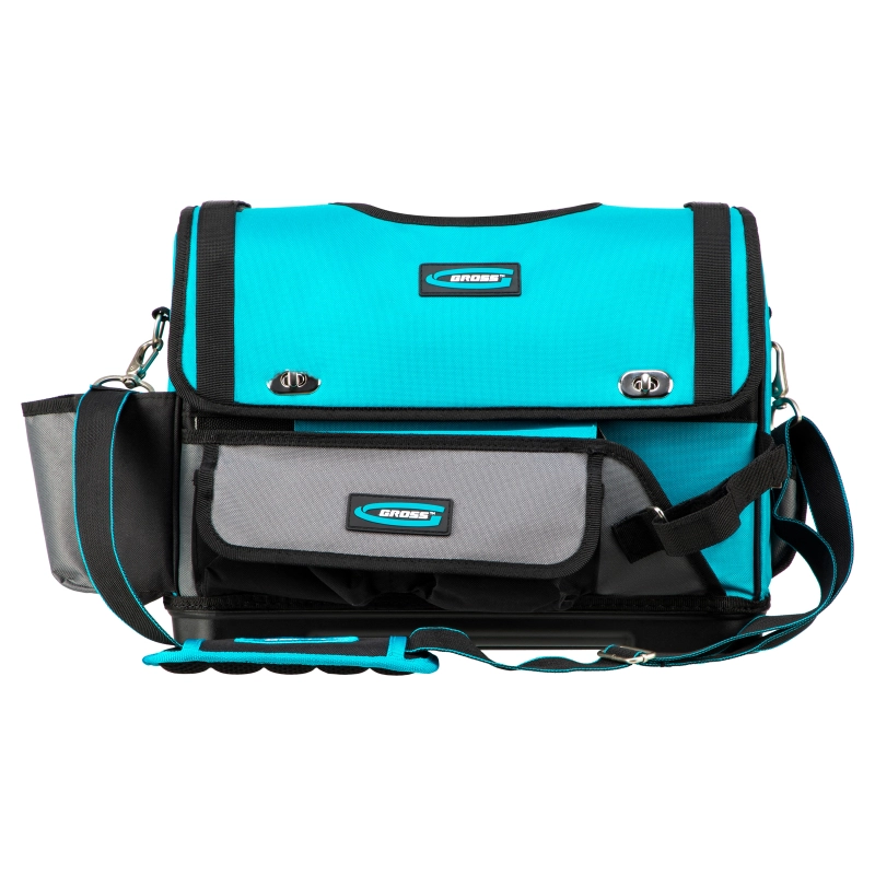 Переноска для инструмента, 400х225х300мм, пластиковое дно, наплечный ремень Gross (90274)