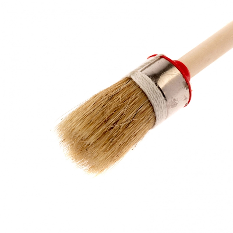 Кисть круглая, Профи №4 (25 мм) натуральная щетина, деревянная ручка MTX (82042)