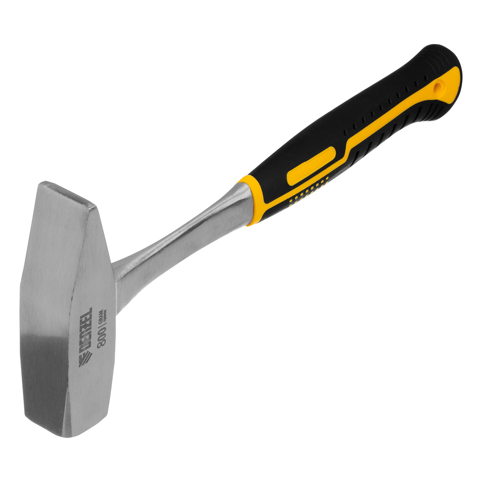 Молоток слесарный 800 г, цельнометаллический, двухкомпонентная рукоятка Denzel (10405)