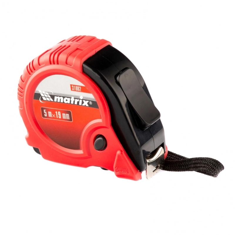 Рулетка Rubber,5 м х 19 мм,обрезиненный корпус Matrix (31002)