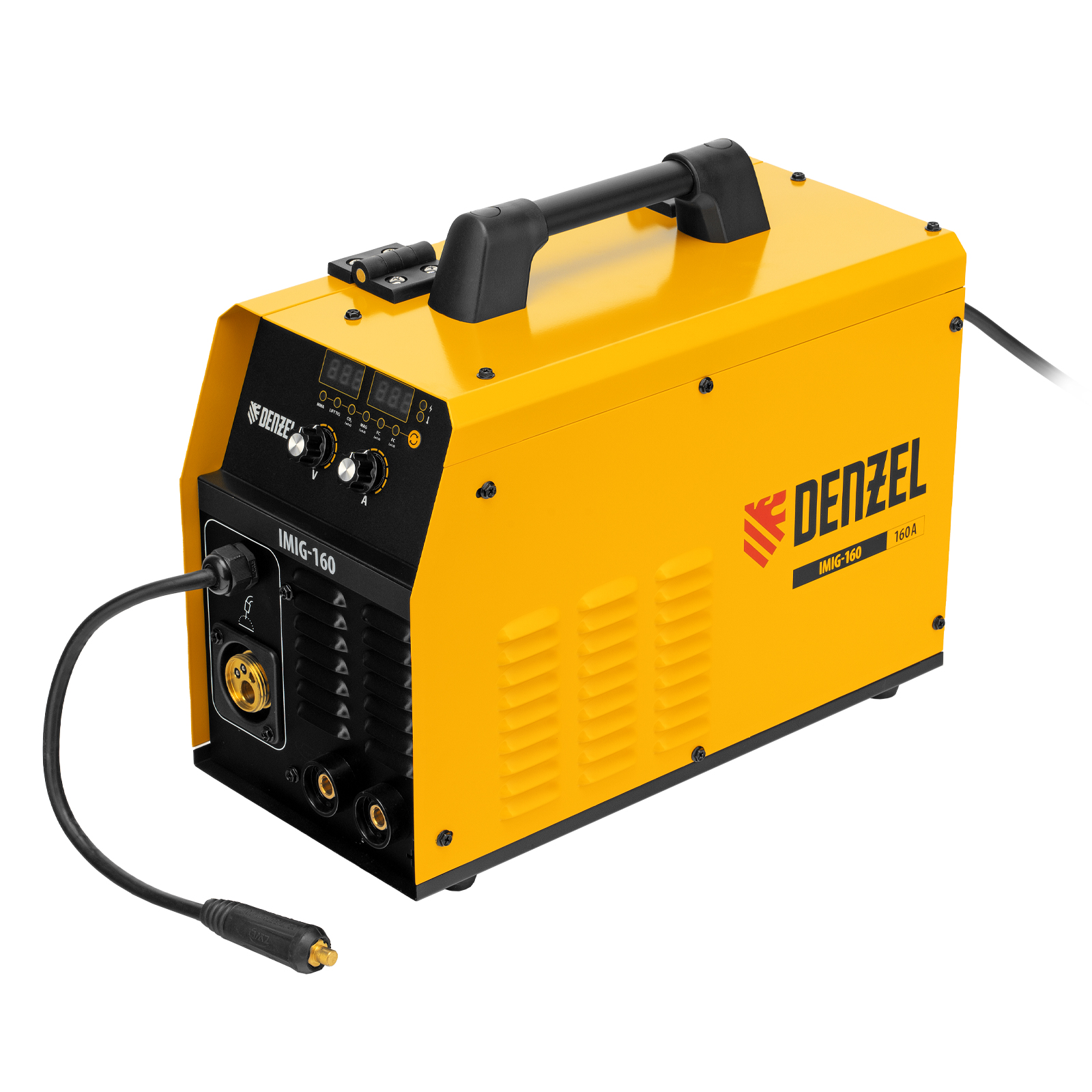 Аппарат инвертор. полуавтомат. cварки IMIG-160 Synergy, 160 А, ПВ 60%, катушка 5 кг Denzel (94314)