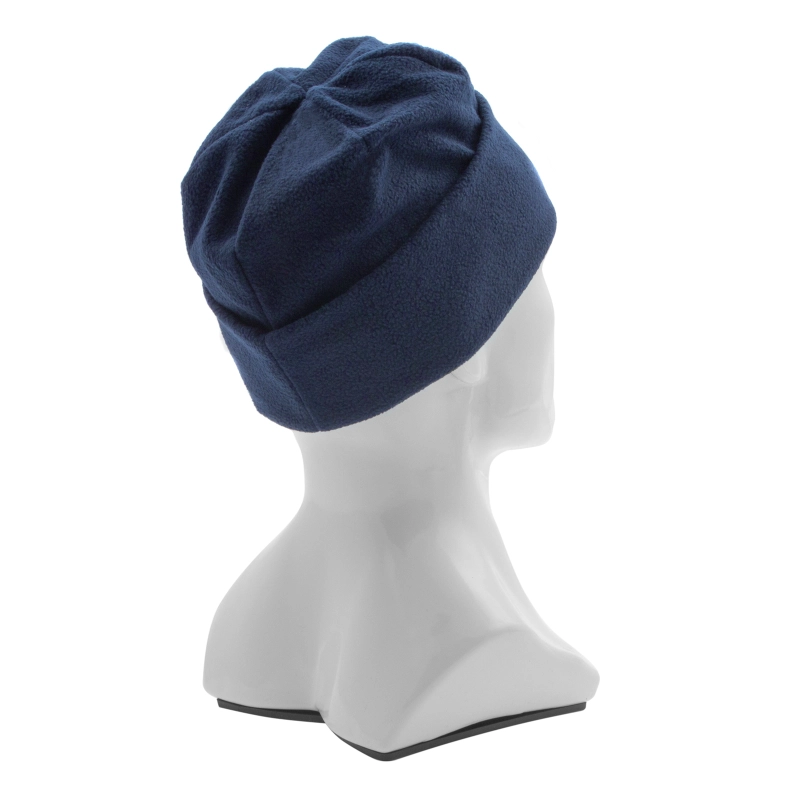 Шапка с отворотом из флиса для взрослых, размер 58-59, синяя Сибртех (68833)