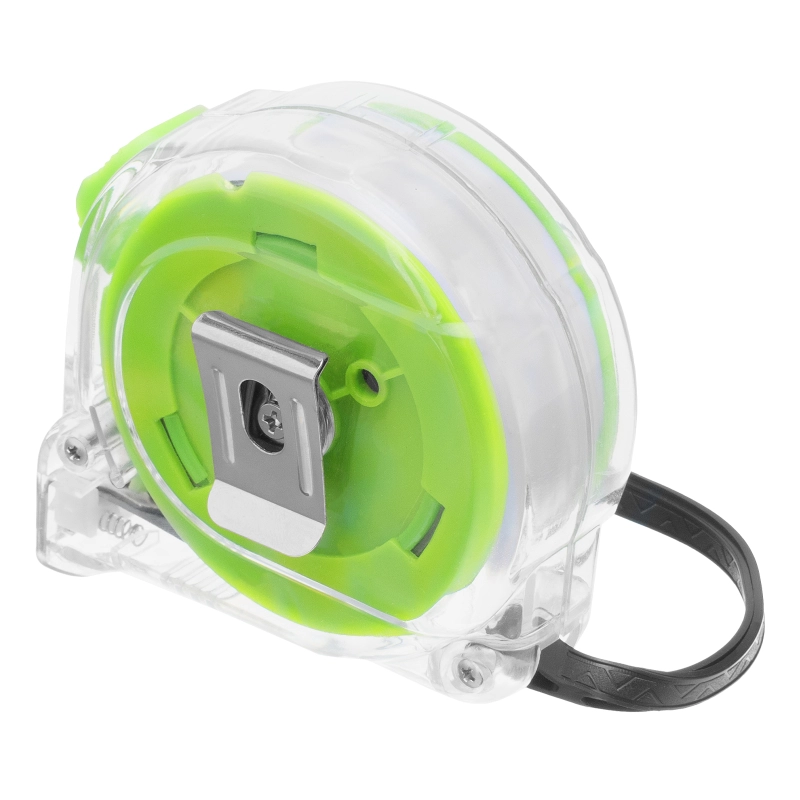 Рулетка Кварц,прозрачный корпус,амортизатор,10 м х 25 мм Сибртех (32524)