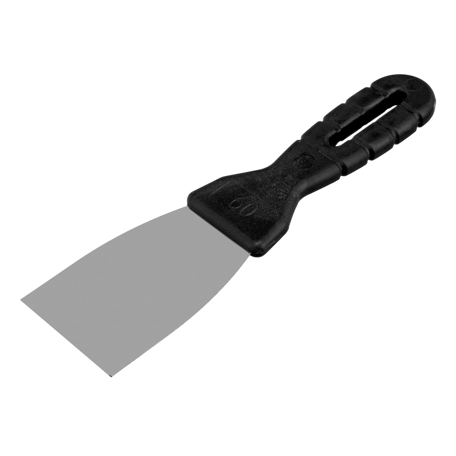 Шпательная лопатка из нержавеющей стали, 60 мм, пластмассовая ручка Сибртех (85432)