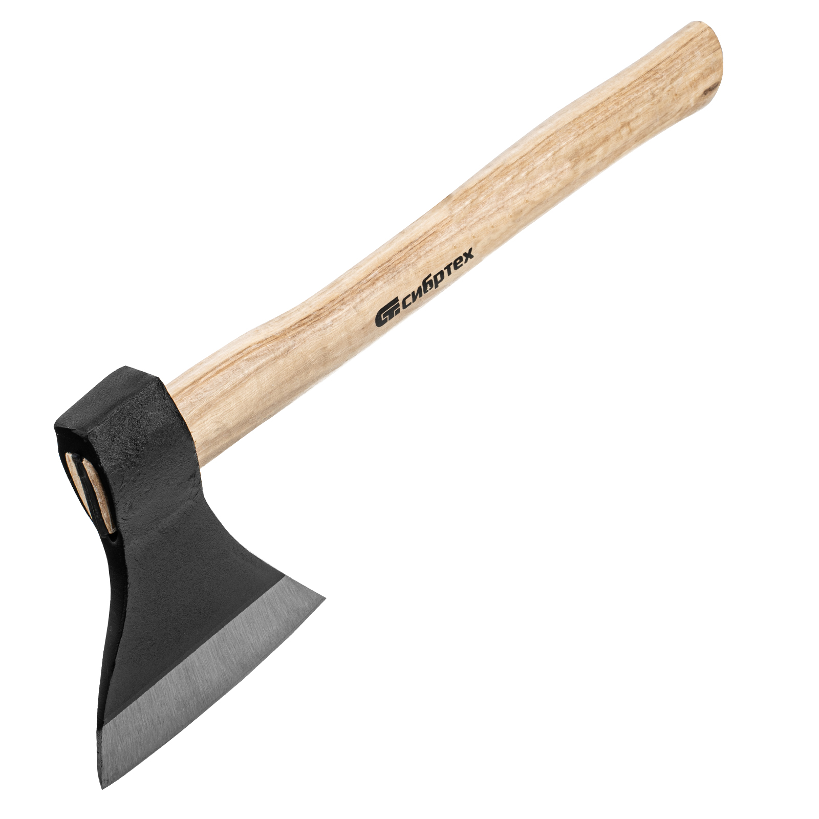 Топор ТП11-08, 800 г, в сборе, кованый, деревянное топорище Сибртех (21619)