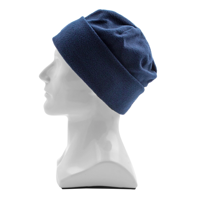 Шапка с отворотом из флиса для взрослых, размер 58-59, синяя Сибртех (68833)
