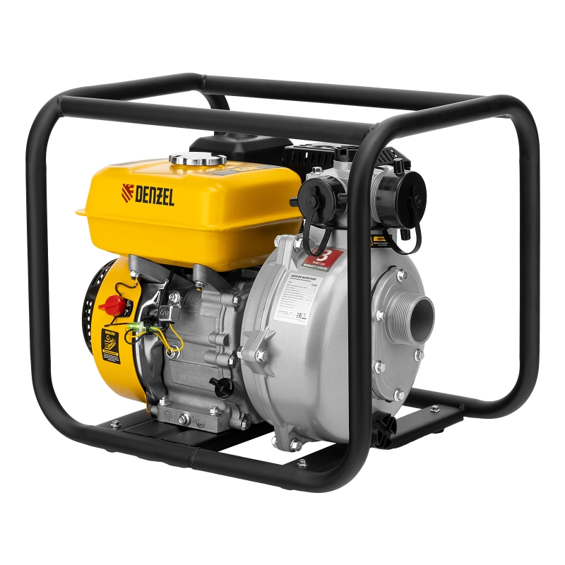 Мотопомпа бензиновая высоконапорная PX-50H, 7 л.с, 2", 600 л/мин, глубина 8 м, напор 65 м Denzel (99203)