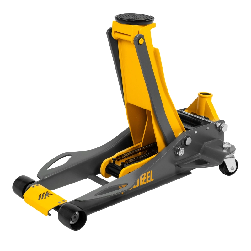 Домкрат гидравлический подкатной, 3 т, 75-500 мм, быстрый подъем, низкий подхват, проф. Denzel (51250)