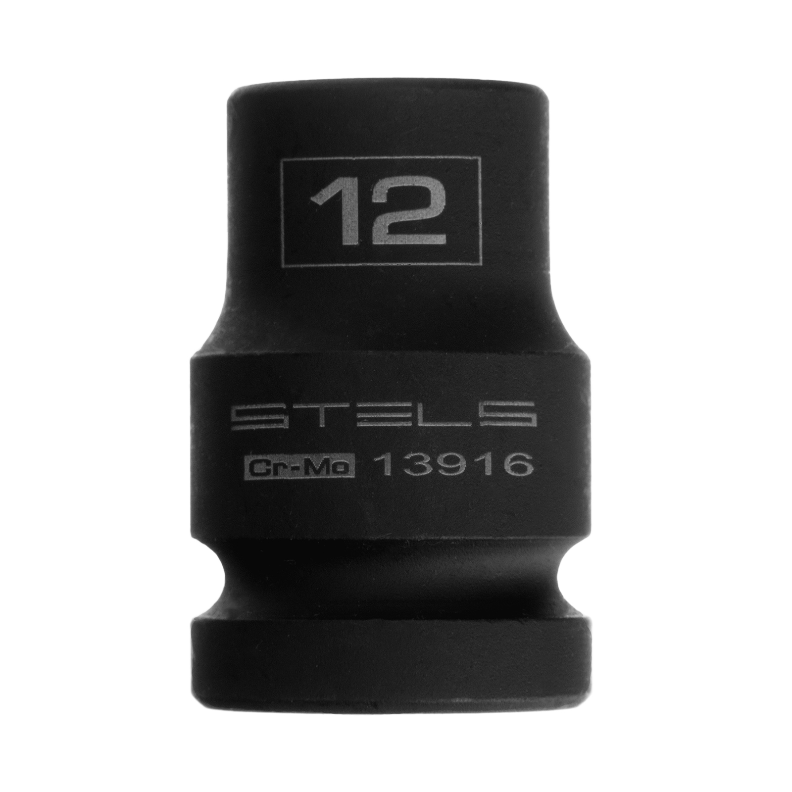 Головка ударная шестигранная, 12 мм, 1/2, CrMo Stels (13916)