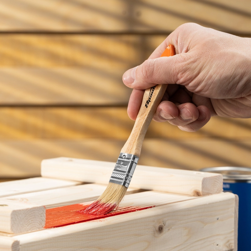 Кисть плоская Slimline 3/4" (20 мм) натуральная щетина, деревянная ручка Sparta (824155)