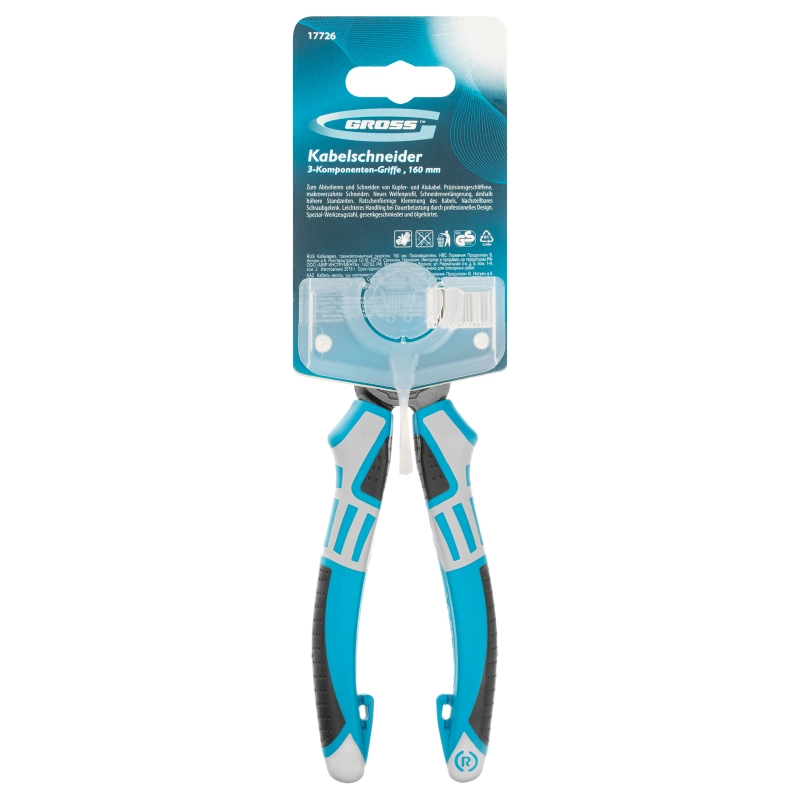 Кабелерез, трехкомпонентные рукоятки, 160 мм Gross (17726)