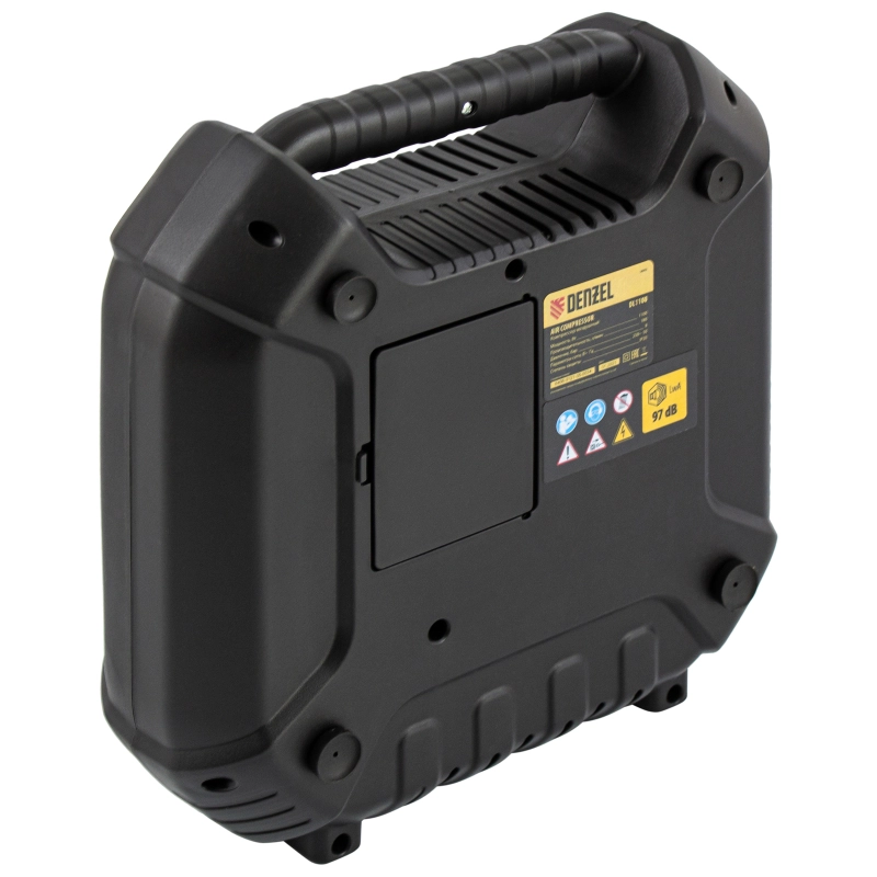 Компрессор воздушный DL1100 1.1 кВт, 180 л/мин, с набором аксессуаров Denzel (58005)