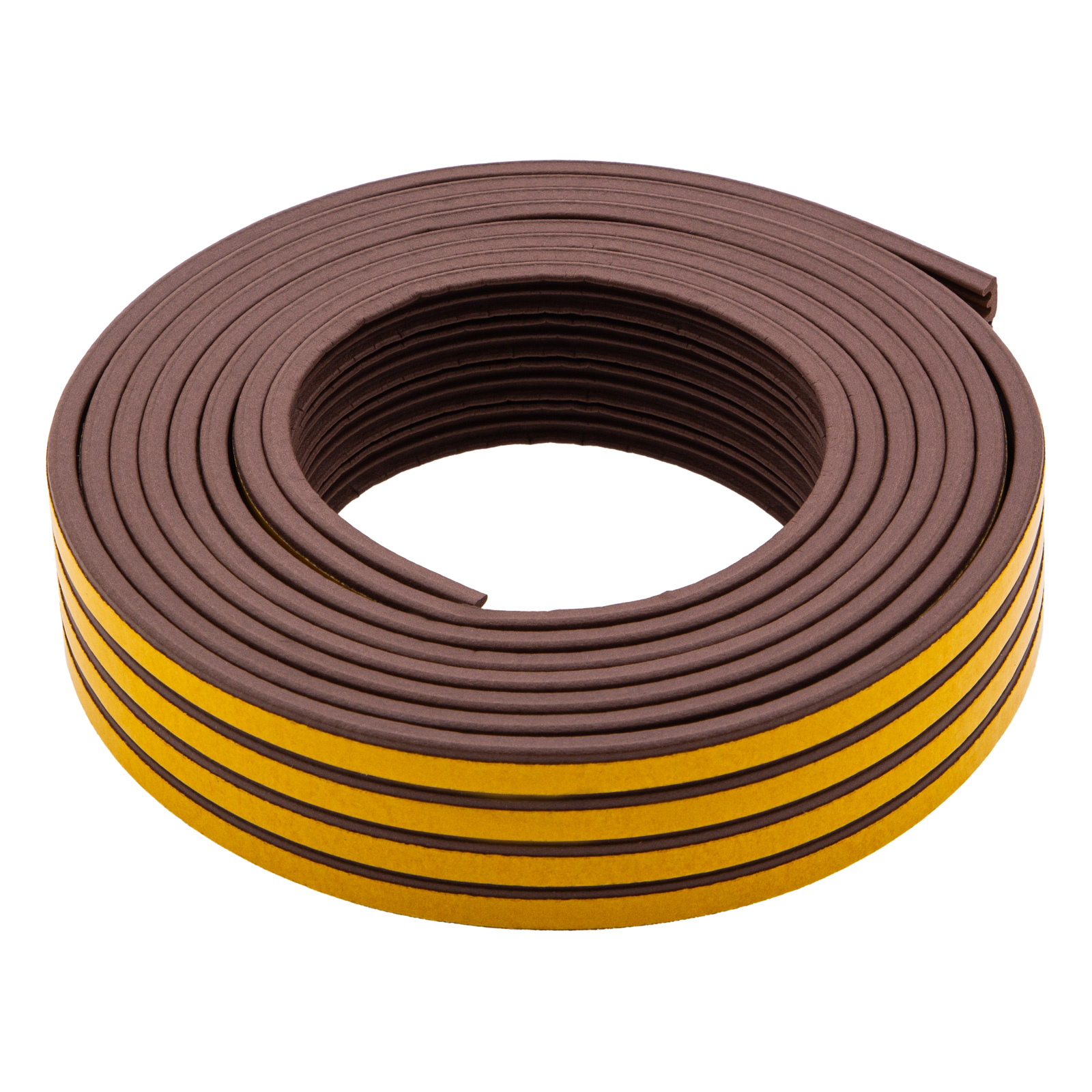 Уплотнитель резиновый, 12 м, профиль "E", коричневый Сибртех (88912)