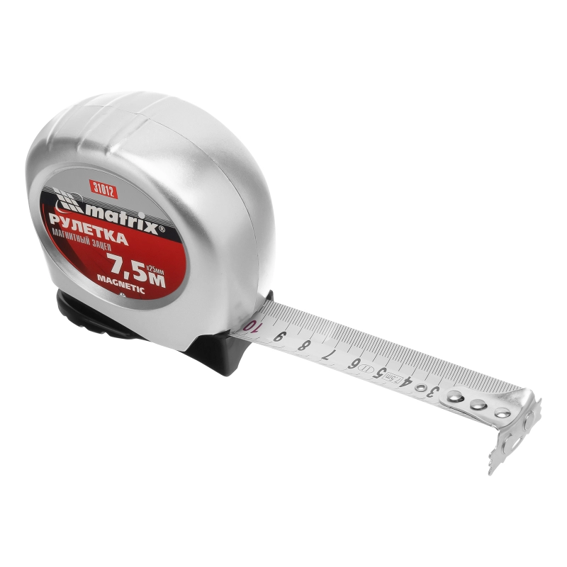 Рулетка Magnetic,7,5 м х 25 мм,магнитный зацеп Matrix (31012)