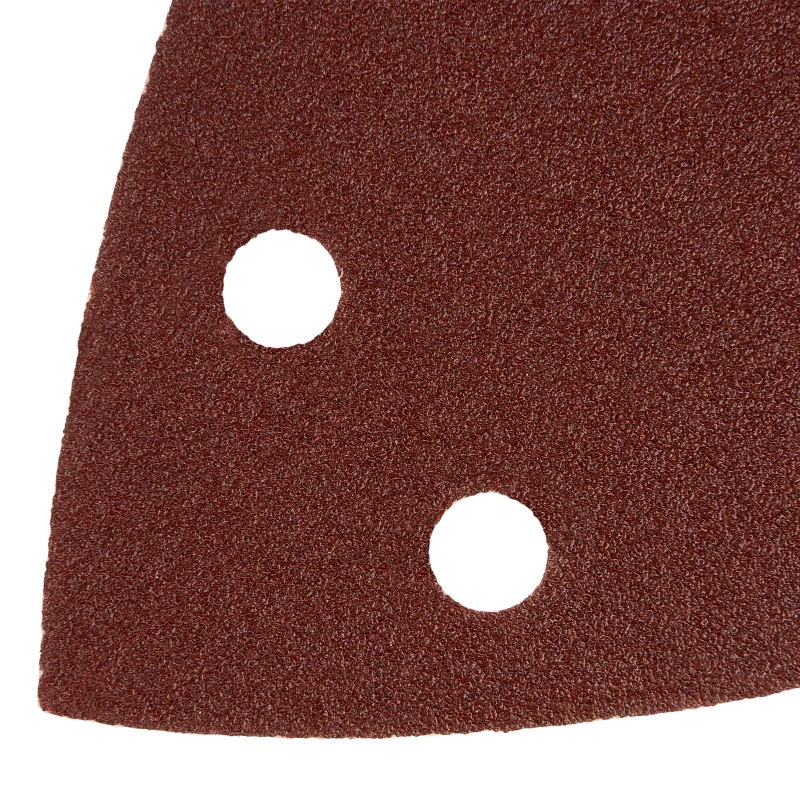 Треугольник абразивный на ворc. подложке под "липучку", перф., P 120, 150х150х100 мм, 5 шт. Denzel (738627)