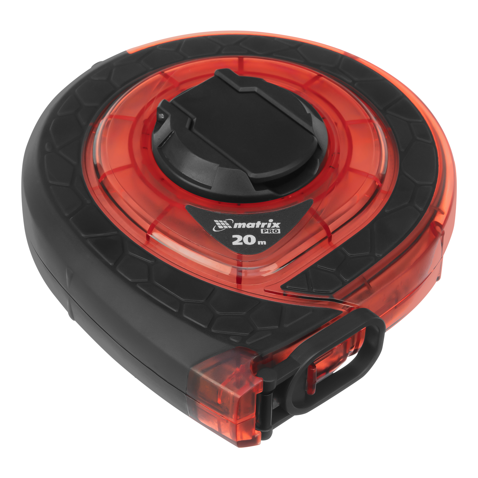 Рулетка геодезическая 20 м х 15 мм, закрытый корпус, фибергласовая лента, двусторонняя шкала, Pro Matrix (31270)