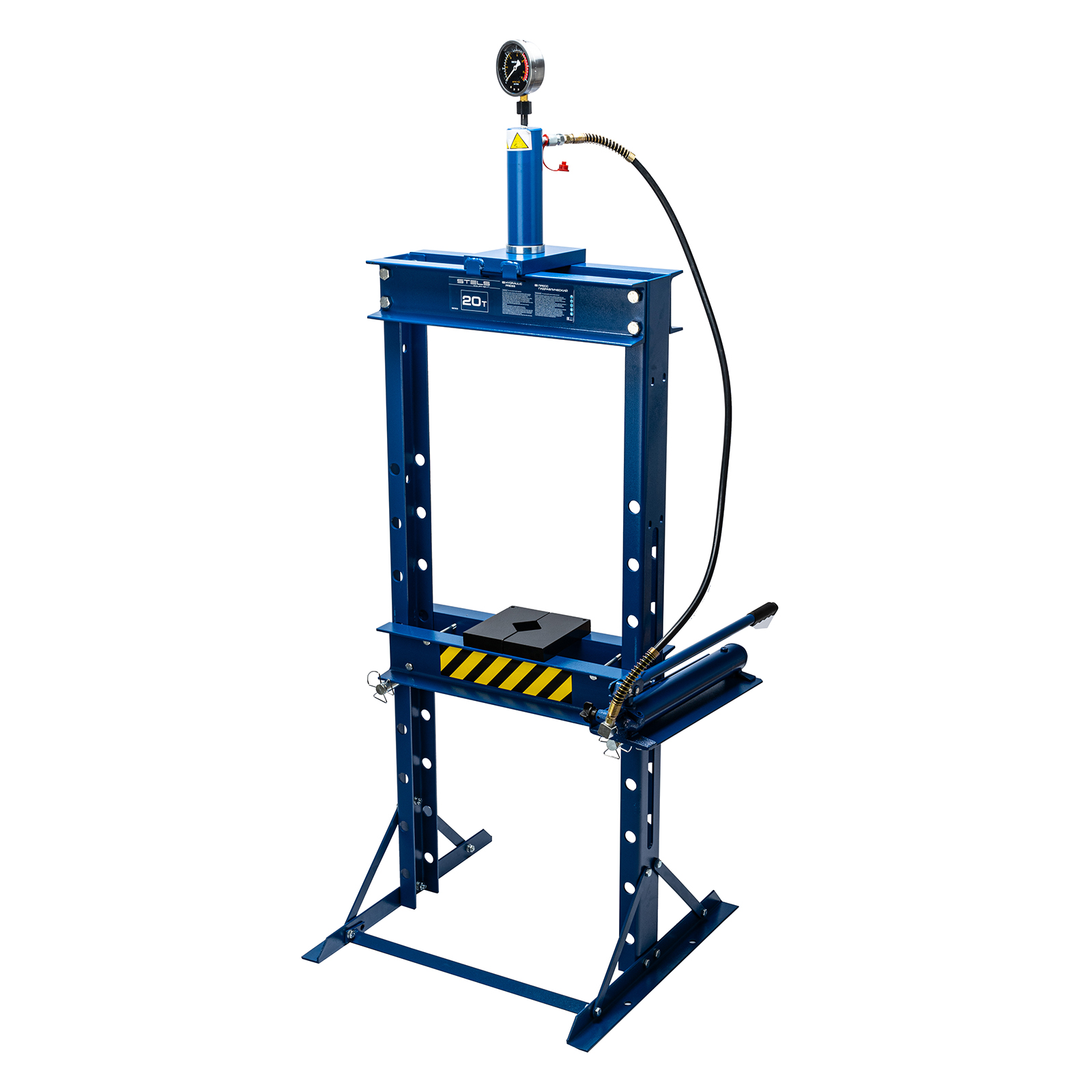 Пресс гидравлический с манометром, 20 т (комплект из 2 частей) Stels (52303)