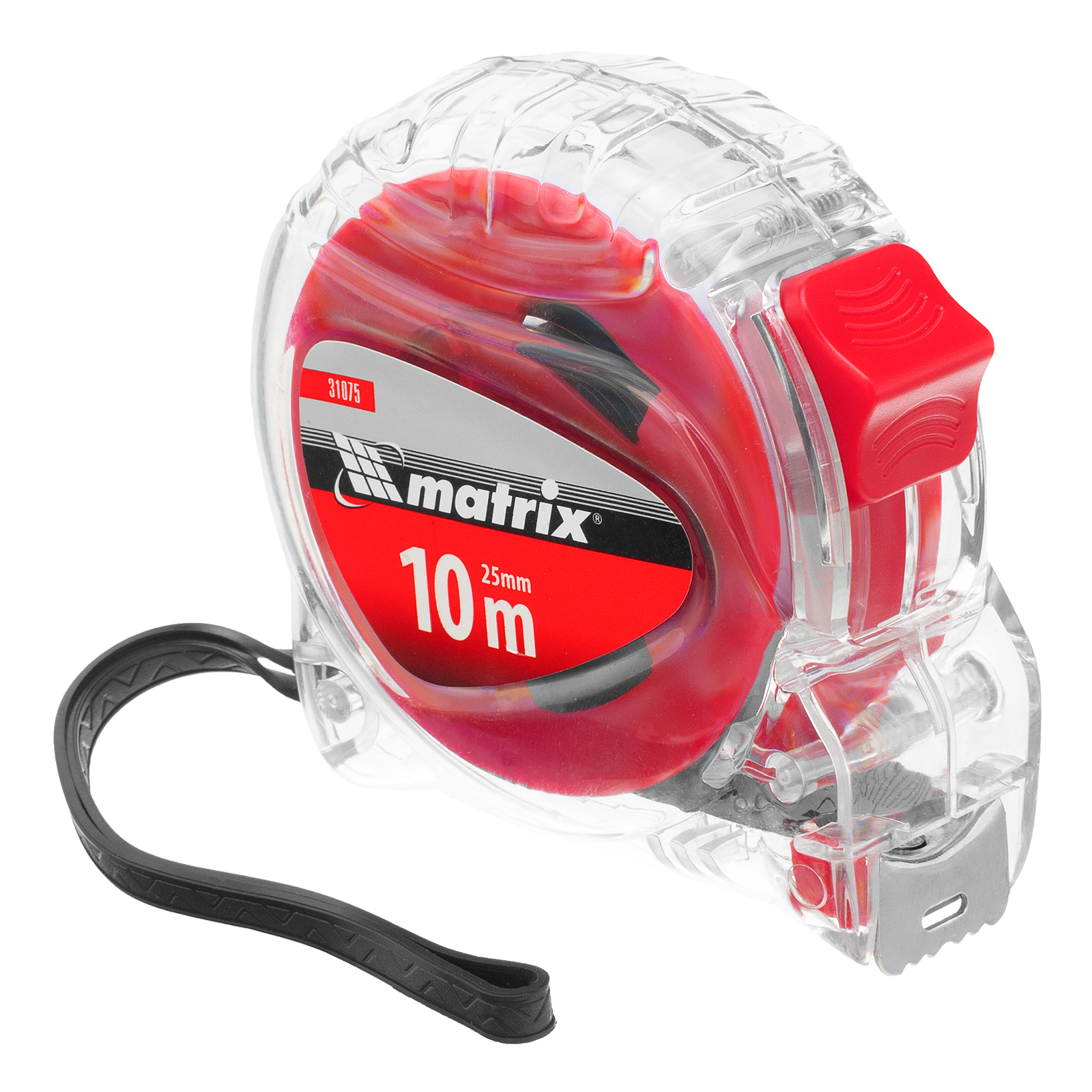 Рулетка Crystal,10 м х 25 мм,корпус из поликарбоната Matrix (31075)
