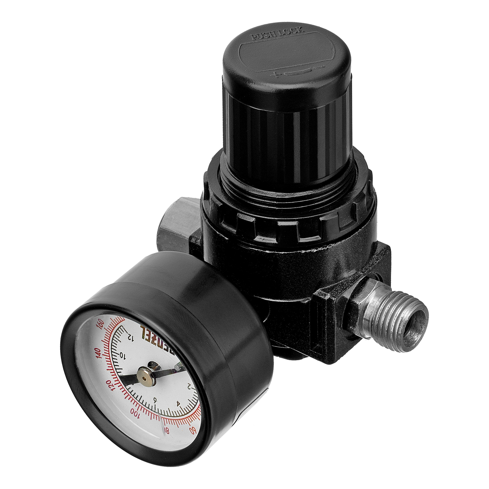 Регулятор давления с манометром R1500, 12 бар, 1/4" Denzel (57491)