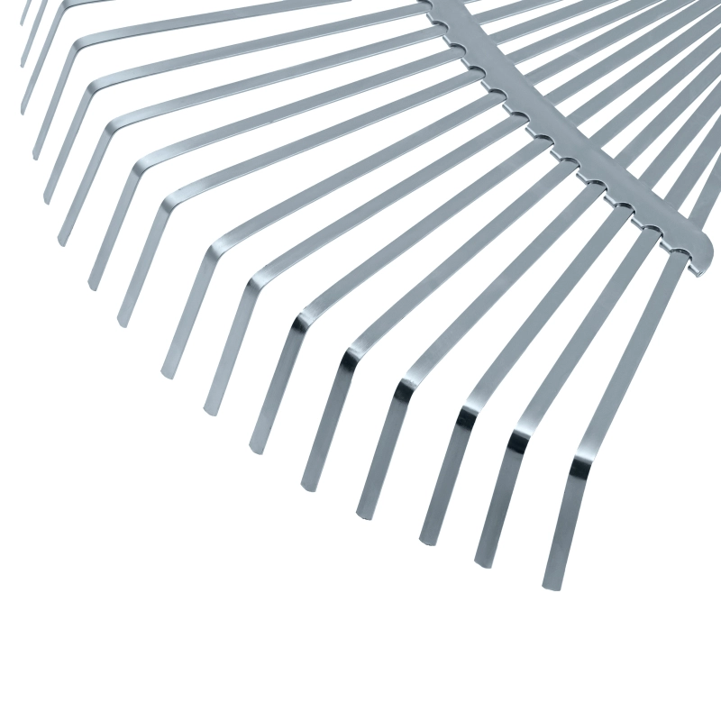 Грабли веерные стальные, 450 мм, 22 плоских зуба, регулируемая тулейка, без черенка, Palisad (617025)