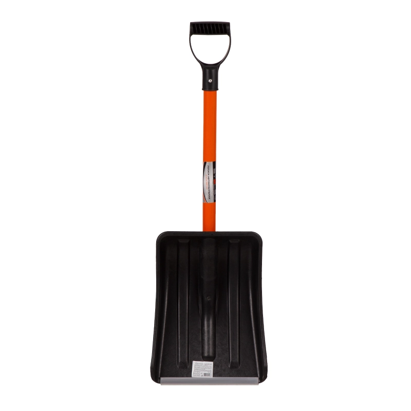 Лопата для уборки снега пластиковая, 275 х 345 х 890 мм, стальной черенок, Stels (61586)