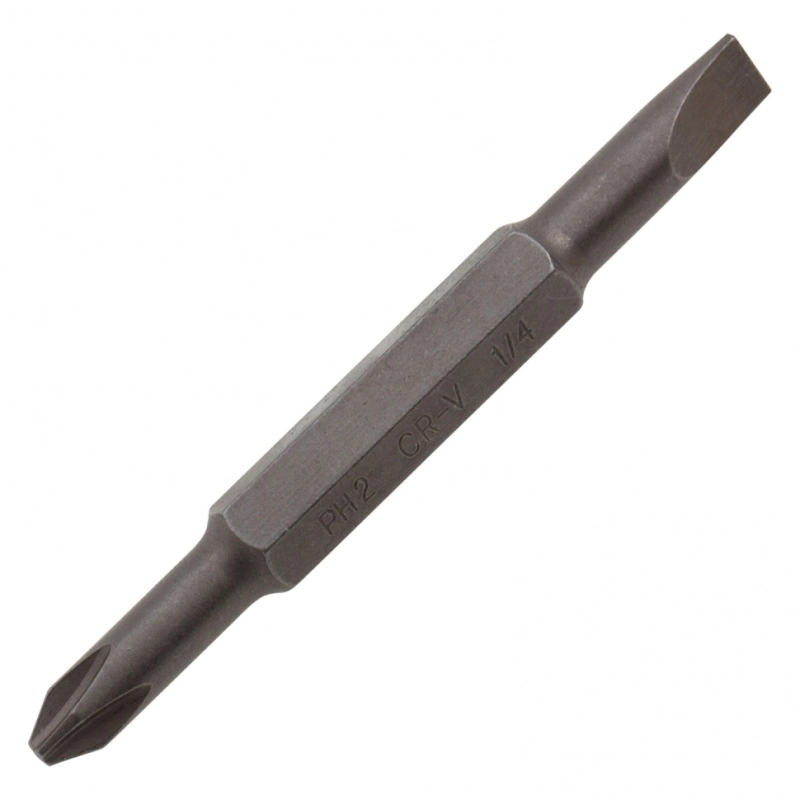 Отвертка комбинированная, SL3/16"-PH1, SL1/4"-PH2, 3-х компонентная рукоятка Denzel (7713381)