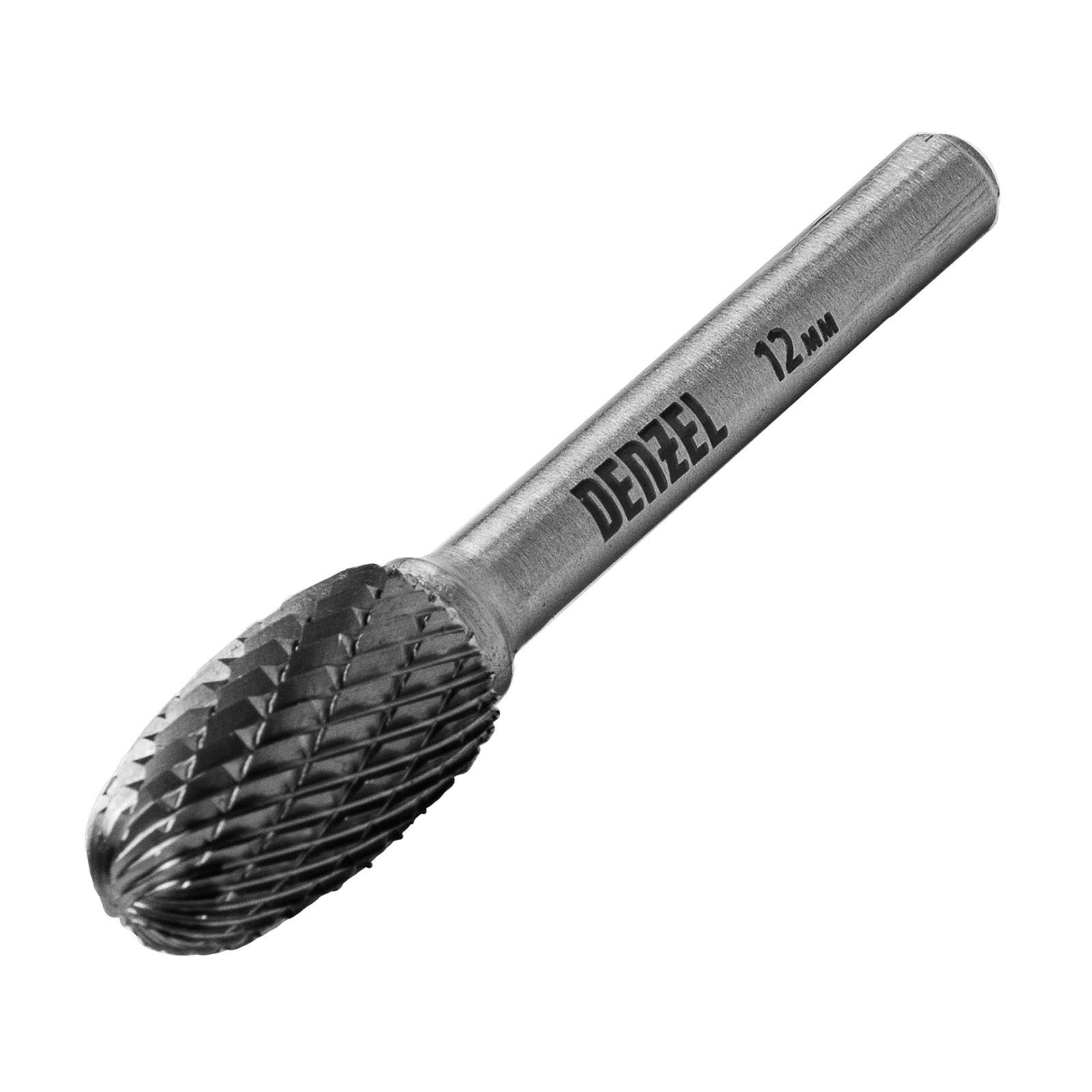 Борфреза по металлу твердосплавная, овальная, тип-E, 12 мм Denzel (72038)