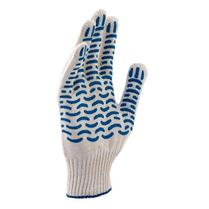 Перчатки х/б, ПВХ покрытие, "Волна", 10 класс (67716)