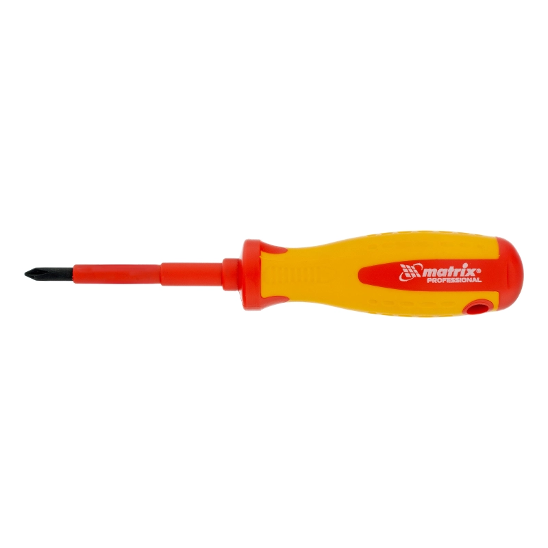 Отвертка Insulated, PH1 x 75 мм, CrMo, до 1000 В, двухкомпонентная рукоятка Matrix Professional (12926)
