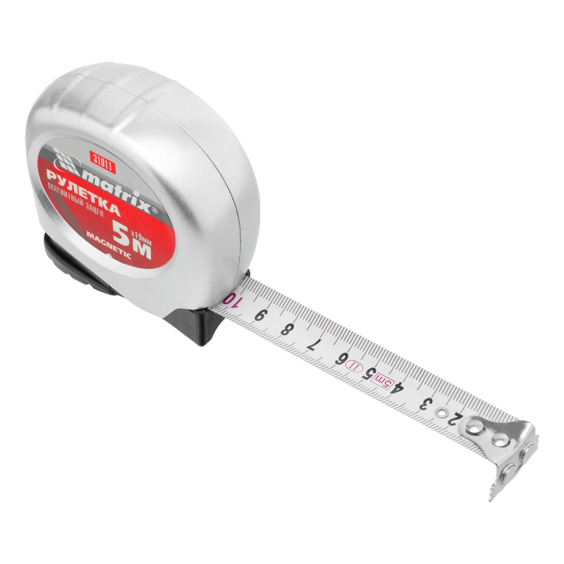 Рулетка Magnetic,5 м х 19 мм,магнитный зацеп Matrix (31011)