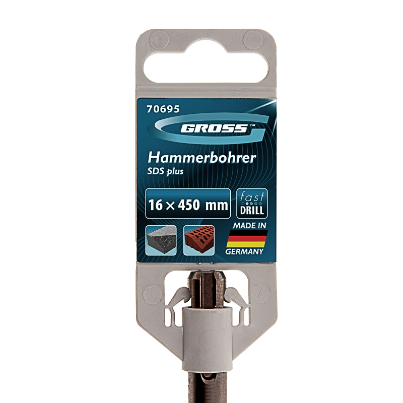 Бур по бетону Pro, 16 х 450 мм, SDS Plus Gross (70695)