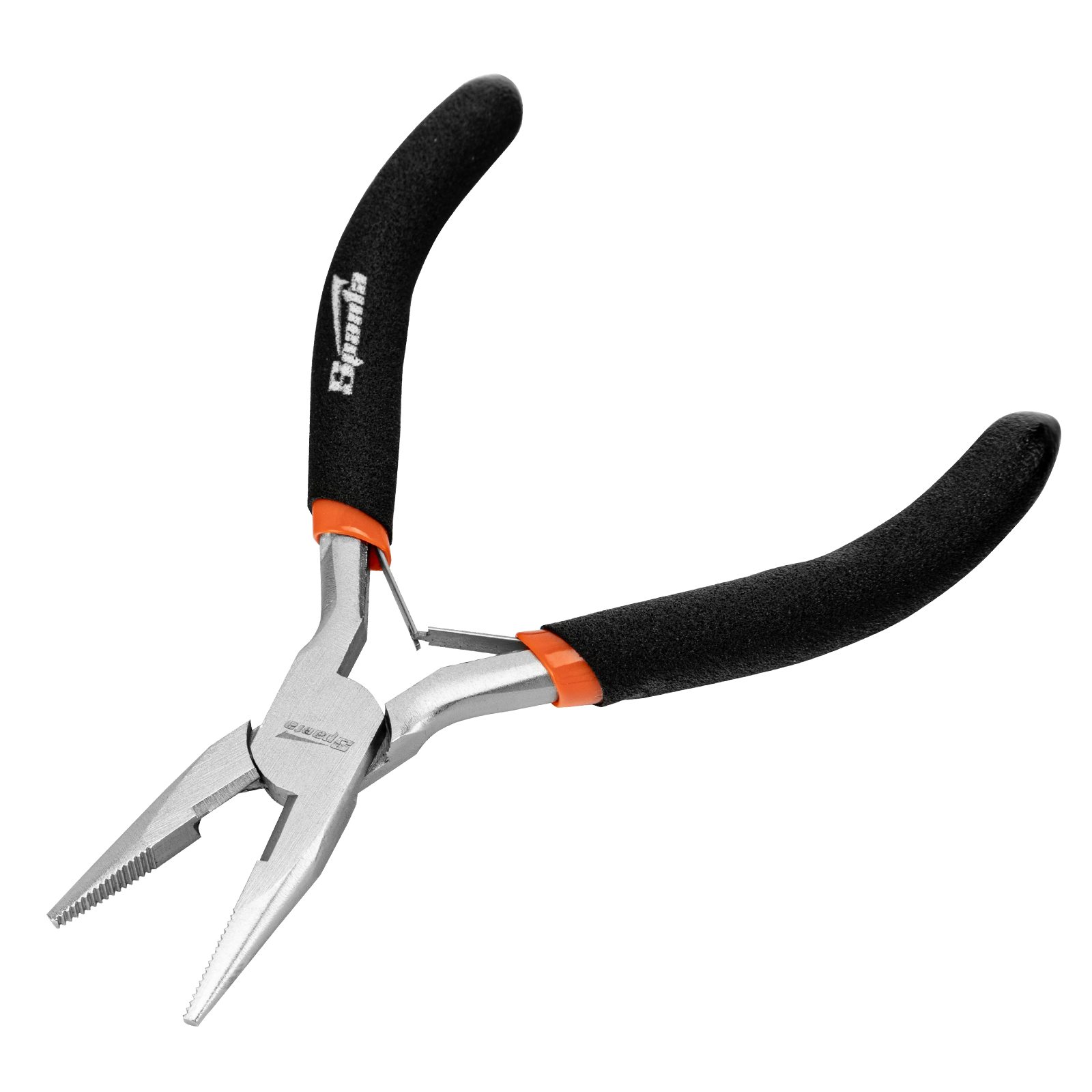 Длинногубцы прямые Mini, 130 мм, никелированные, авторазжим Sparta (17820)